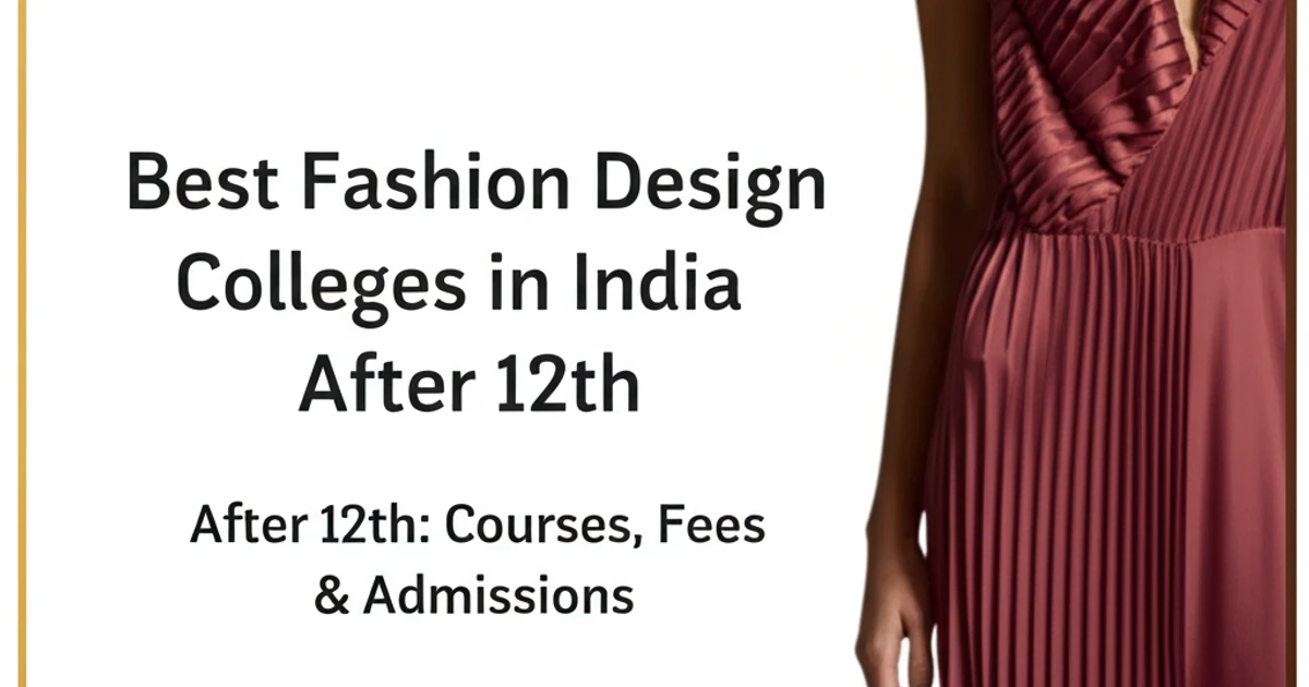 Best Fashion Design Colleges in India After 12th: Courses, Fees & Admissions