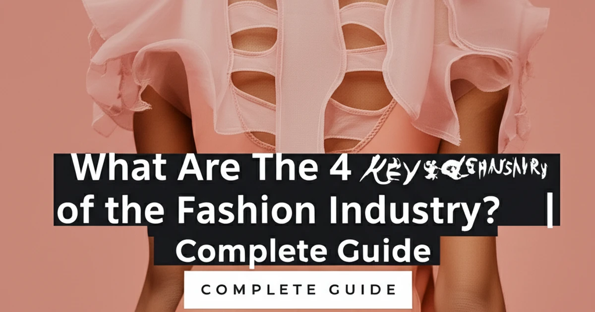 Explore the 4 key segments of the fashion industry: Production, Design, Marketing & Retail. A comprehensive guide for students, enthusiasts, and career seekers