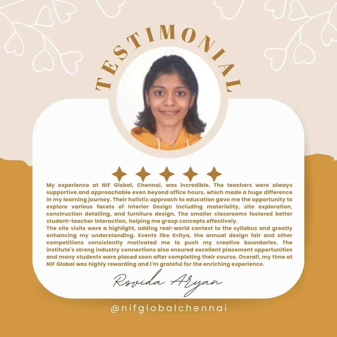 Testimonial - NIF Global chennai